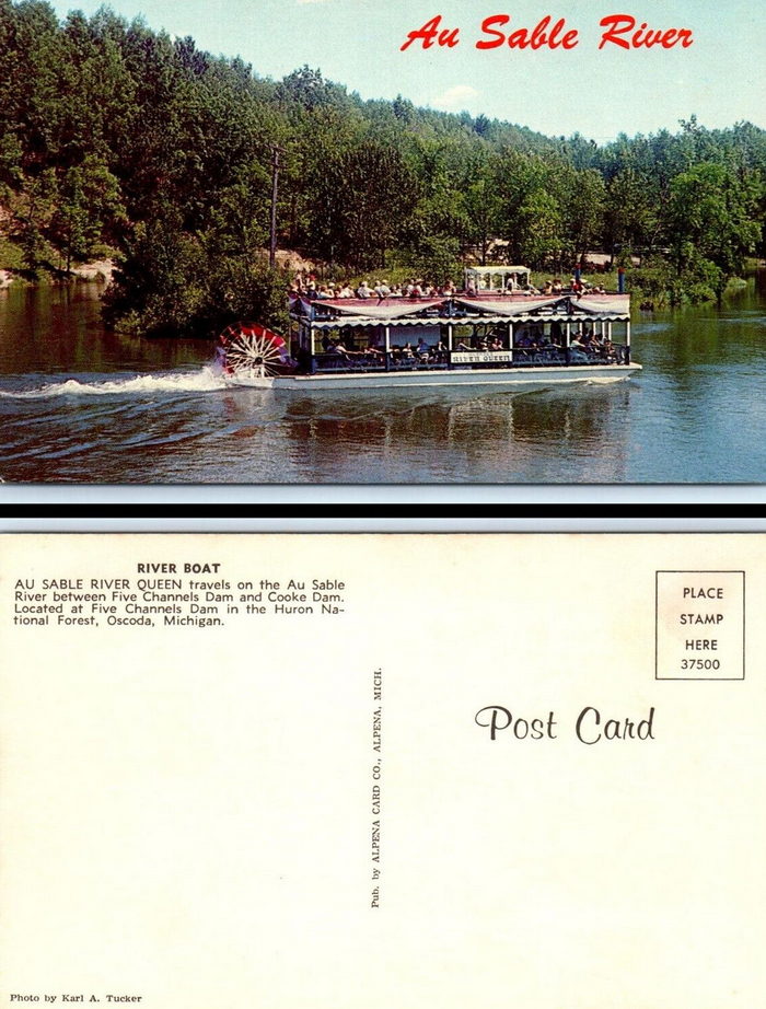 AuSable River Queen - Postcard (newer photo)